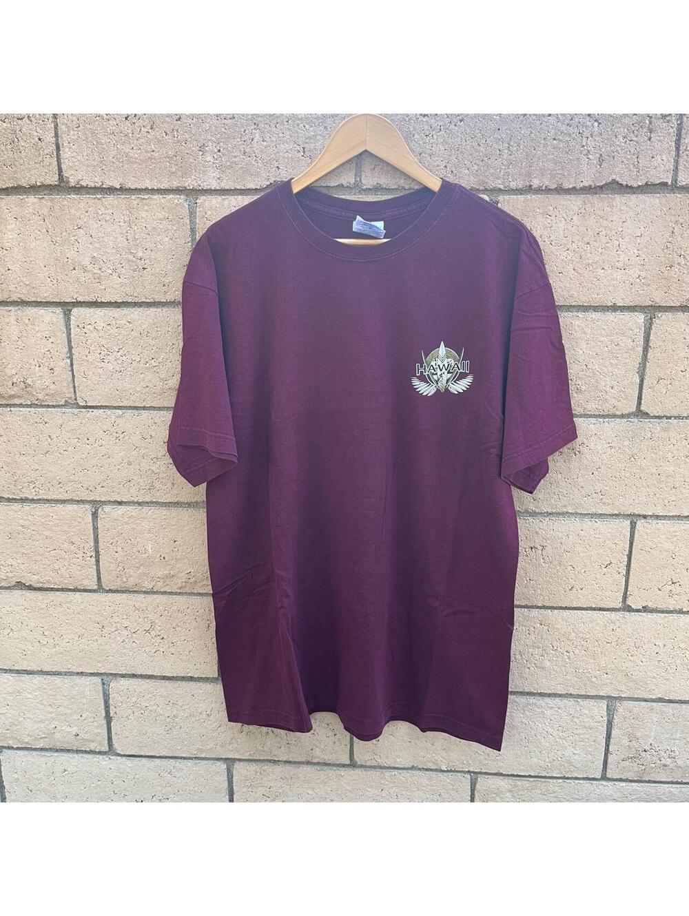 Vintage 90s burgundy Hawaii graphic tee | size XL